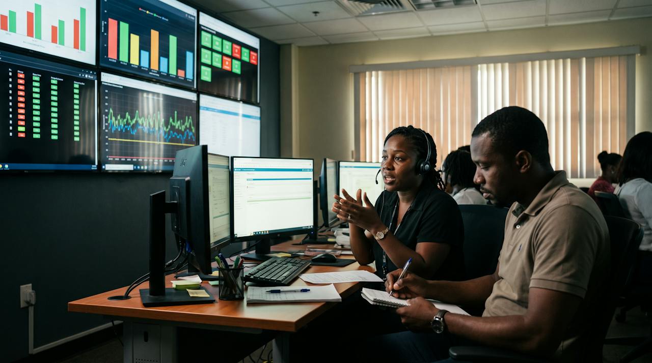 Real-time operations command centre at a Jamaica BPO